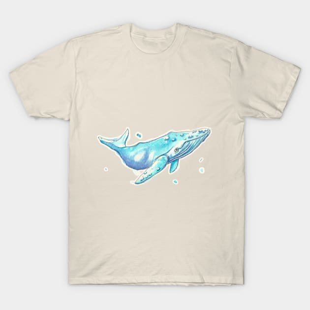 Joakim - Watercolor Whale T-Shirt by ElenaCasiglio